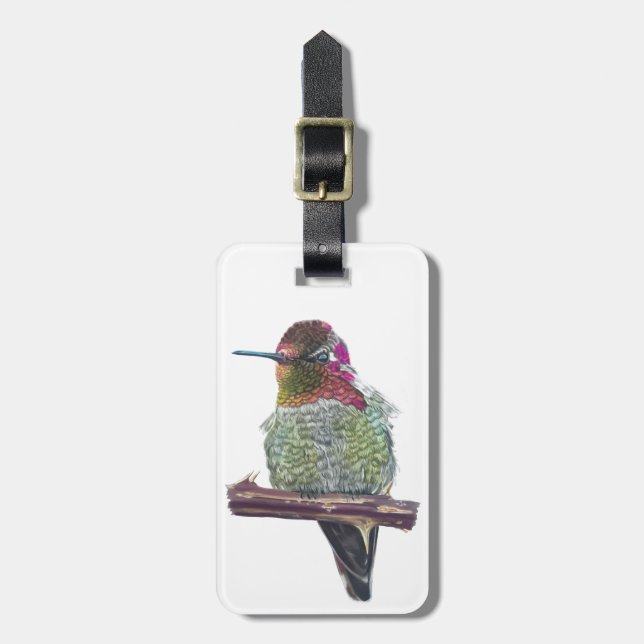 Anna’s Hummingbird Luggage Tag (Front Vertical)