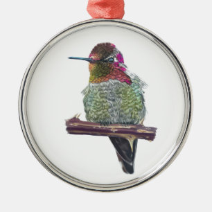 Anna’s Hummingbird Metal Tree Decoration