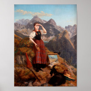 Anna Stainer Self-portrait in Lechtaler Costume Poster