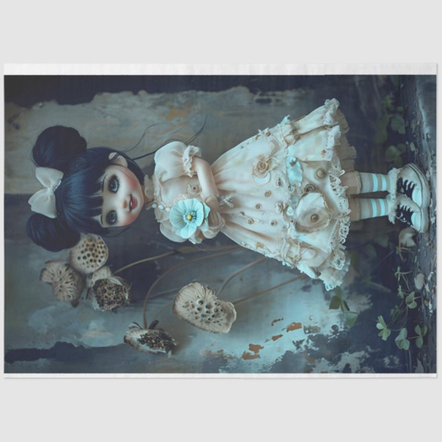 Annabelle Beige Dress Decoupage Tissue Paper (Front)