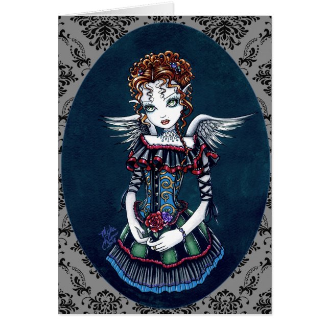 "Annabelle" Gothic Victorian Angel Art Card (Front)