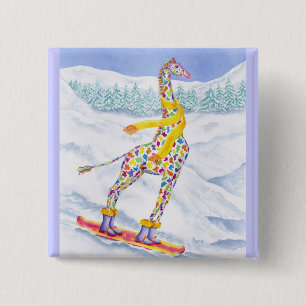 Annabelle on Pow with Border 15 Cm Square Badge