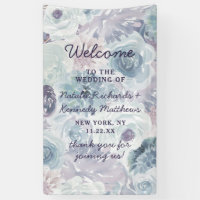 Annabelle Vintage Blue Floral Wedding Welcome