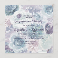 Annabelle Vintage Floral Square Engagement Party