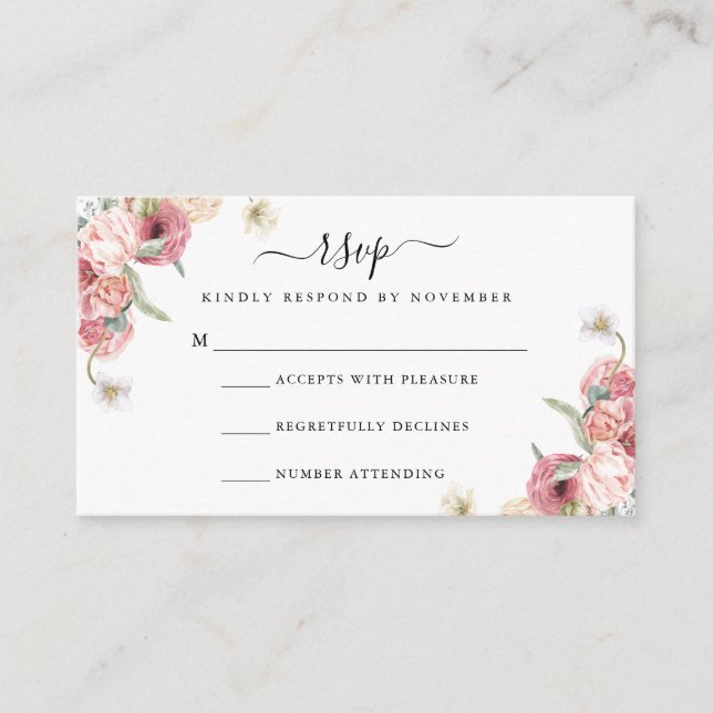 Annabeth RSVP Flyer Enclosure Card (Front)