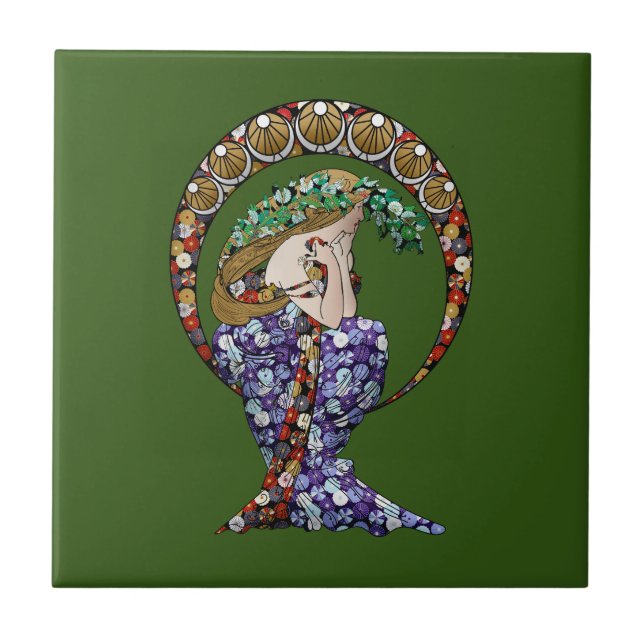 Annalise Art Nouveau Tile (Front)