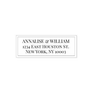 Annalise Elegant Simple Minimalist Return Address Self-inking Stamp