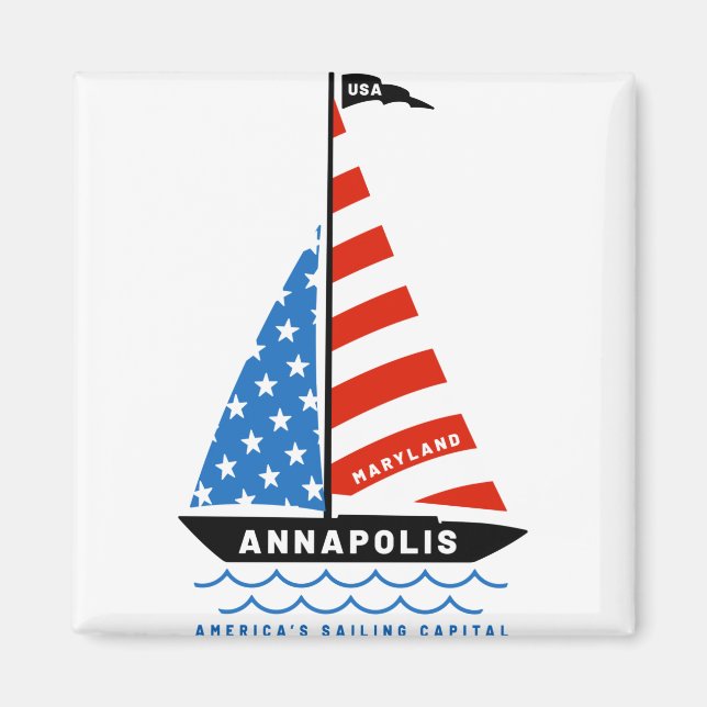 Annapolis Americas Sailing Capital Magnet (Front)