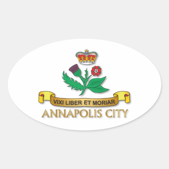 Annapolis City flag Oval Sticker (Front)