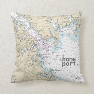 Annapolis home port throw pillow