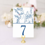 Annapolis Map Elegant Navy Wedding Table Number<br><div class="desc">These double-sided Annapolis Maryland map table numbers feature a map of Annapolis and Kent Island and are perfect for your wedding reception. They also make great table numbers for rehearsal dinners or any other large party. These elegant Annapolis table numbers are perfect for any of the amazing wedding venues in...</div>