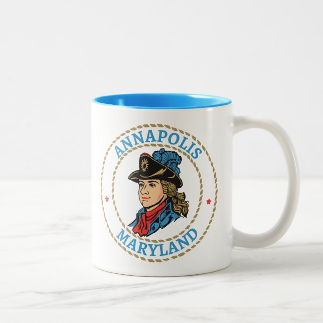 Annapolis Maryland Colonial Two-Tone Coffee Mug (Right)