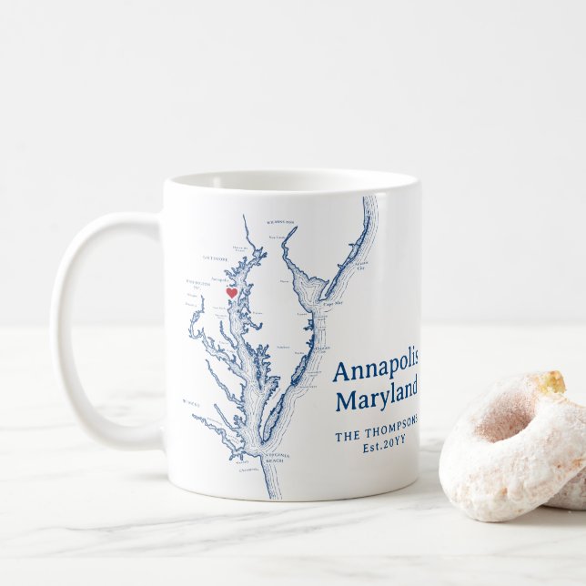 Annapolis Maryland Gift Coffee Mug (With Donut)