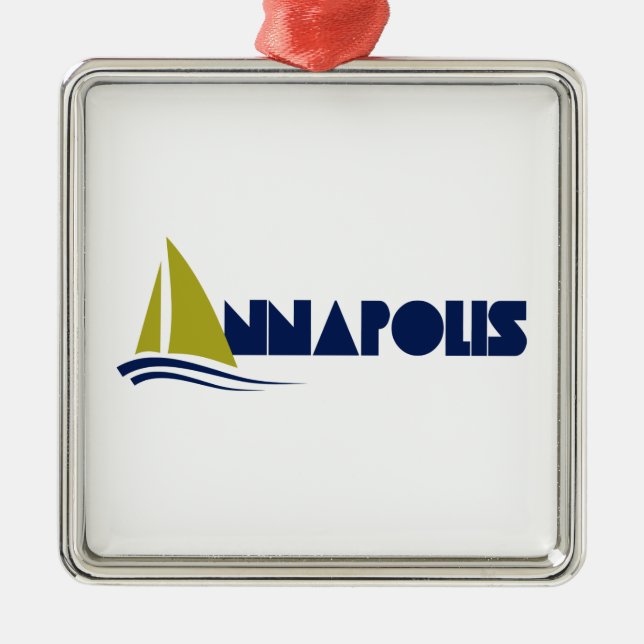 Annapolis, Maryland Metal Tree Decoration (Front)