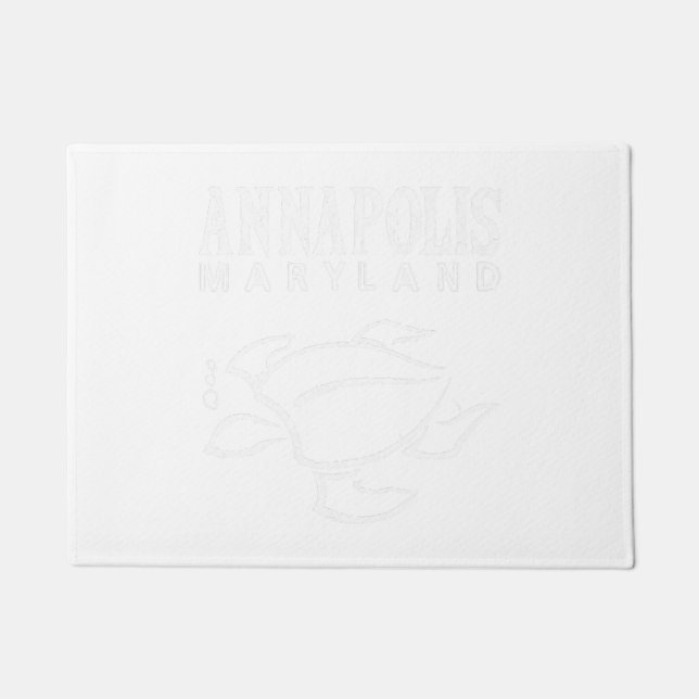 Annapolis Maryland Sea Turtle Watching Doormat (Front)