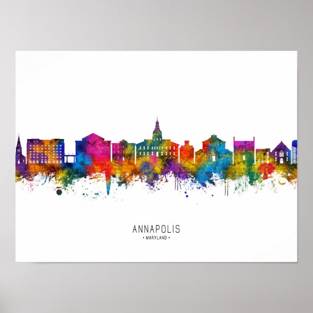 Annapolis Maryland Skyline Poster (Front)