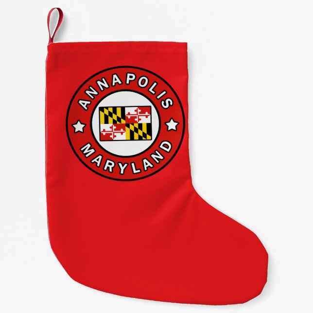 Annapolis Maryland Small Christmas Stocking (Front)
