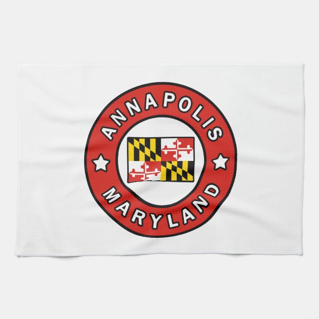 Annapolis Maryland Tea Towel (Horizontal)