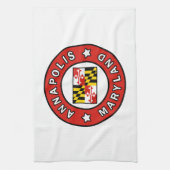 Annapolis Maryland Tea Towel (Vertical)