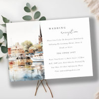 Annapolis Maryland Watercolor Wedding Reception