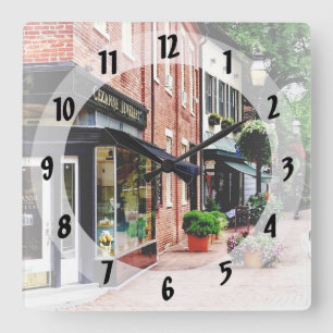 Annapolis MD - Along State Circle Square Wall Clock