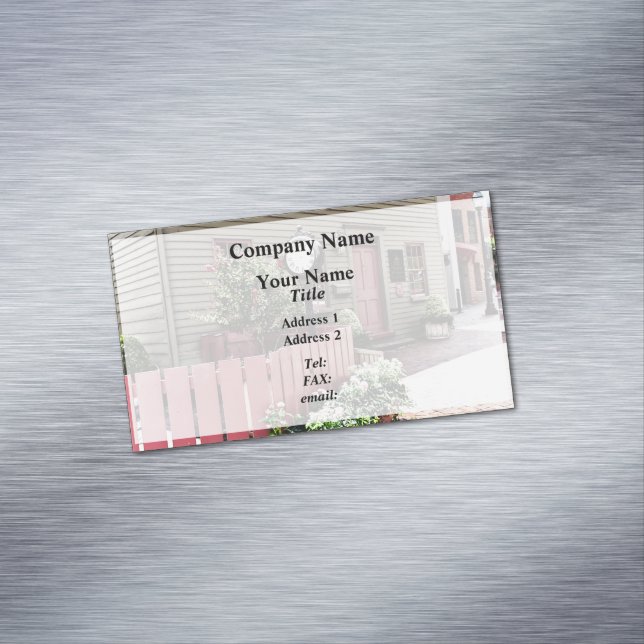 Annapolis MD - Clock by One State Circle Magnetic Business Card (In Situ)