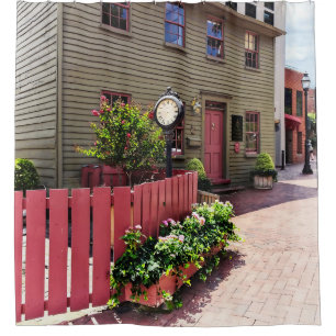 Annapolis MD - Clock by One State Circle Shower Curtain