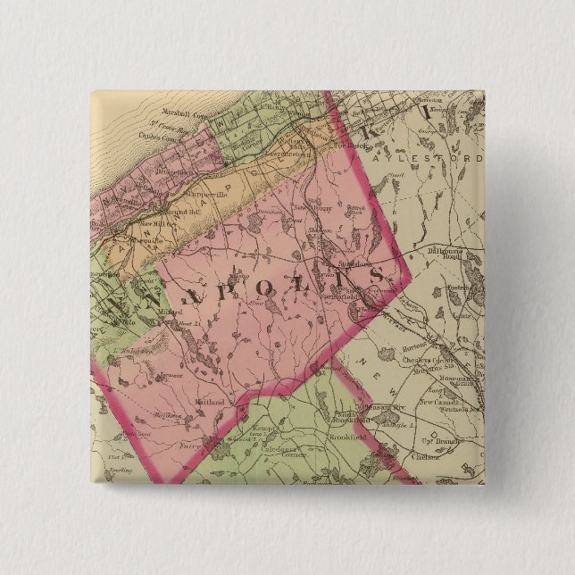 Annapolis, Queens counties, NS 15 Cm Square Badge (Front)