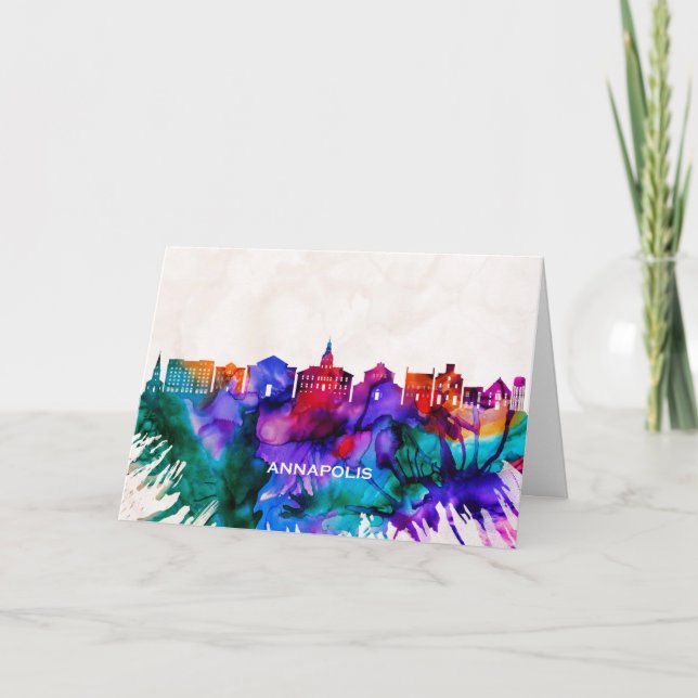 Annapolis Skyline Holiday Card (Front)