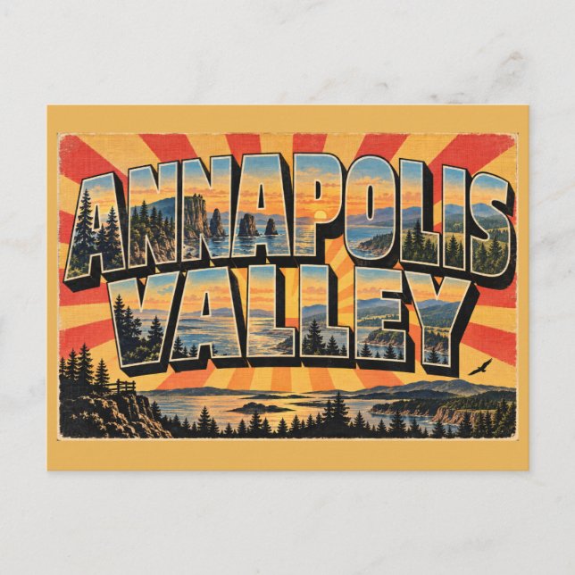 Annapolis Valley NS Cliffs Tides Forests Art Postcard (Front)