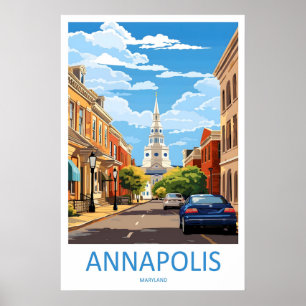 Annapolis Vintage Travel Poster Ski National Park