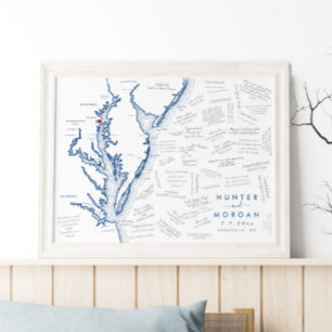 Annapolis Wedding Modern Guest Book Poster