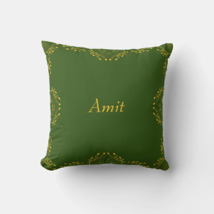 Annaprashan First Rice Ceremony Green Gold Cushion