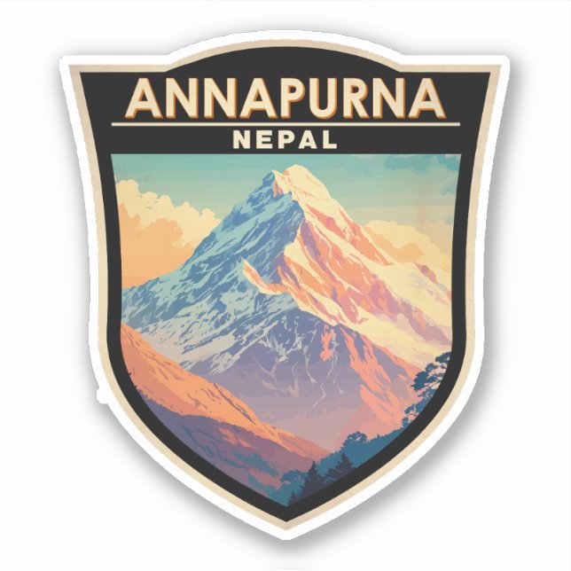 Annapurna Nepal Travel Art Vintage (Front)