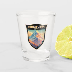 Annapurna Nepal Travel Art Vintage Shot Glass