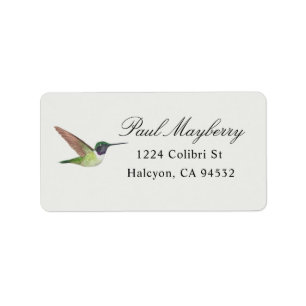 Anna's Hummingbird Address Label