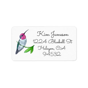Anna's Hummingbird Address Label