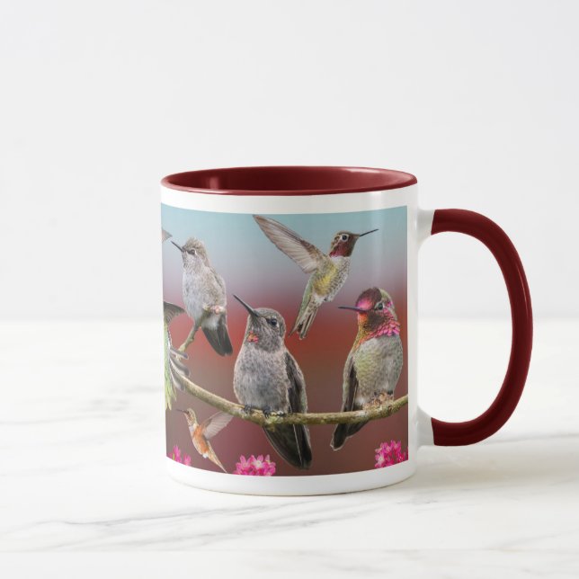 Anna's Hummingbird and Rufous Hummingbird Mug (Right)