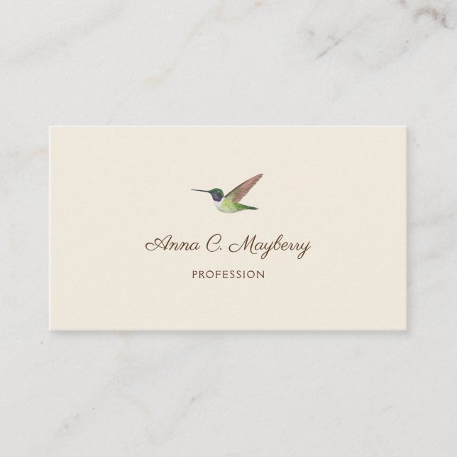 Anna's Hummingbird Business Card (Front)