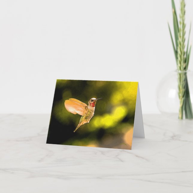 Anna's Hummingbird Card (Front)
