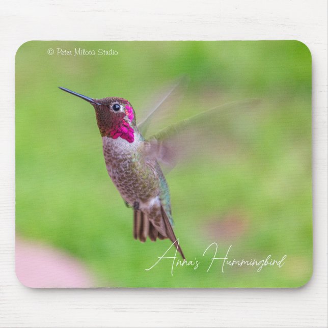 Anna's Hummingbird Mouse Pad (Front)