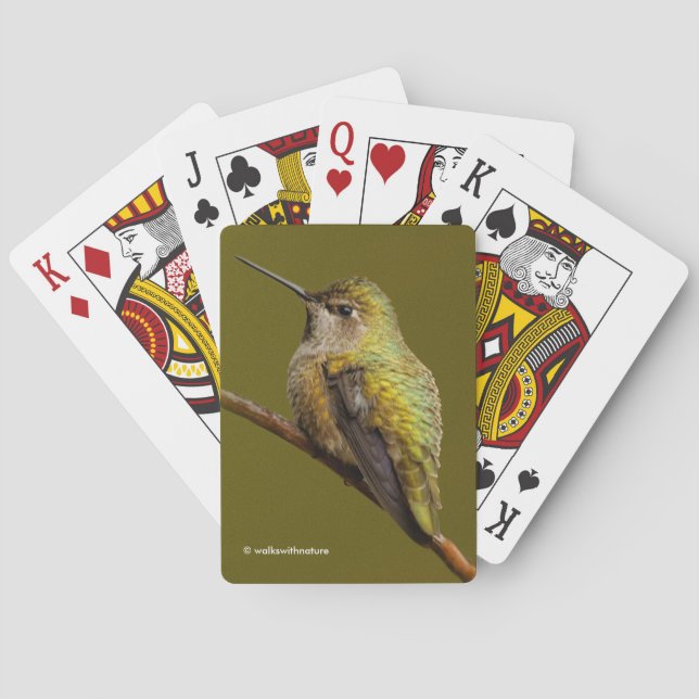 Anna's Hummingbird on the Scarlet Trumpetvine Playing Cards (Back)