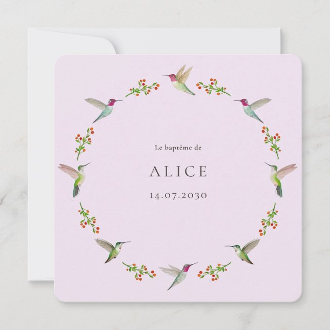 Anna's Hummingbirds Baptism (Front)