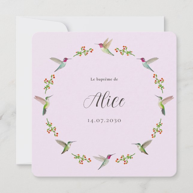 Anna's Hummingbirds Baptism (Front)