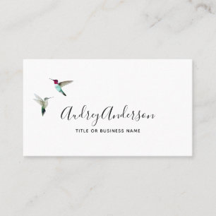 Anna's Hummingbirds Business Card