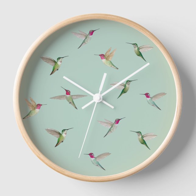 Anna's Hummingbirds Clock (Front)