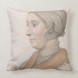 Anne Boleyn (1507-36) engraved by Francesco Bartol Cushion