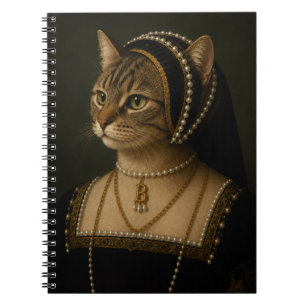 Anne Boleyn Cat Portrait – Tudor Queen Renaissance Notebook