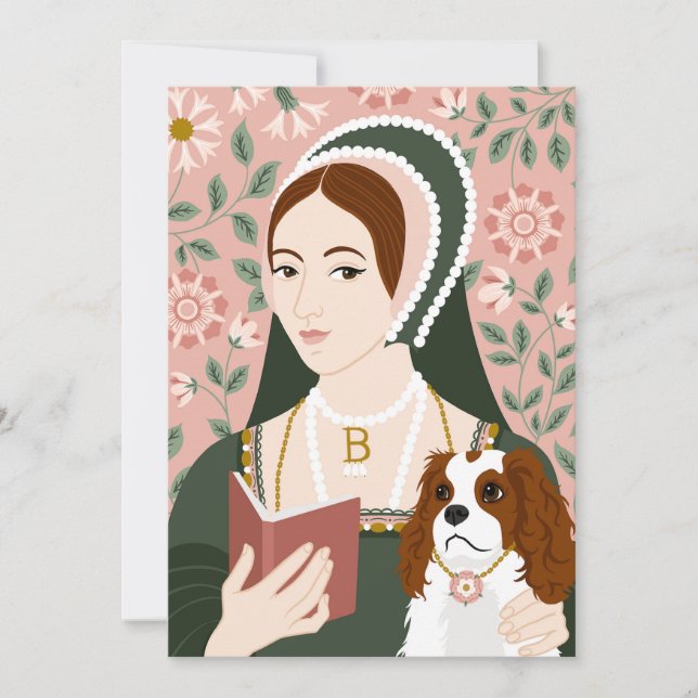 Anne Boleyn Illustration Thank You Card (Front)
