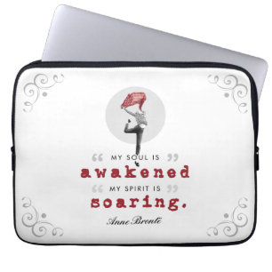 Anne Bronte Poem Quote - My Soul is Awakened Laptop Sleeve